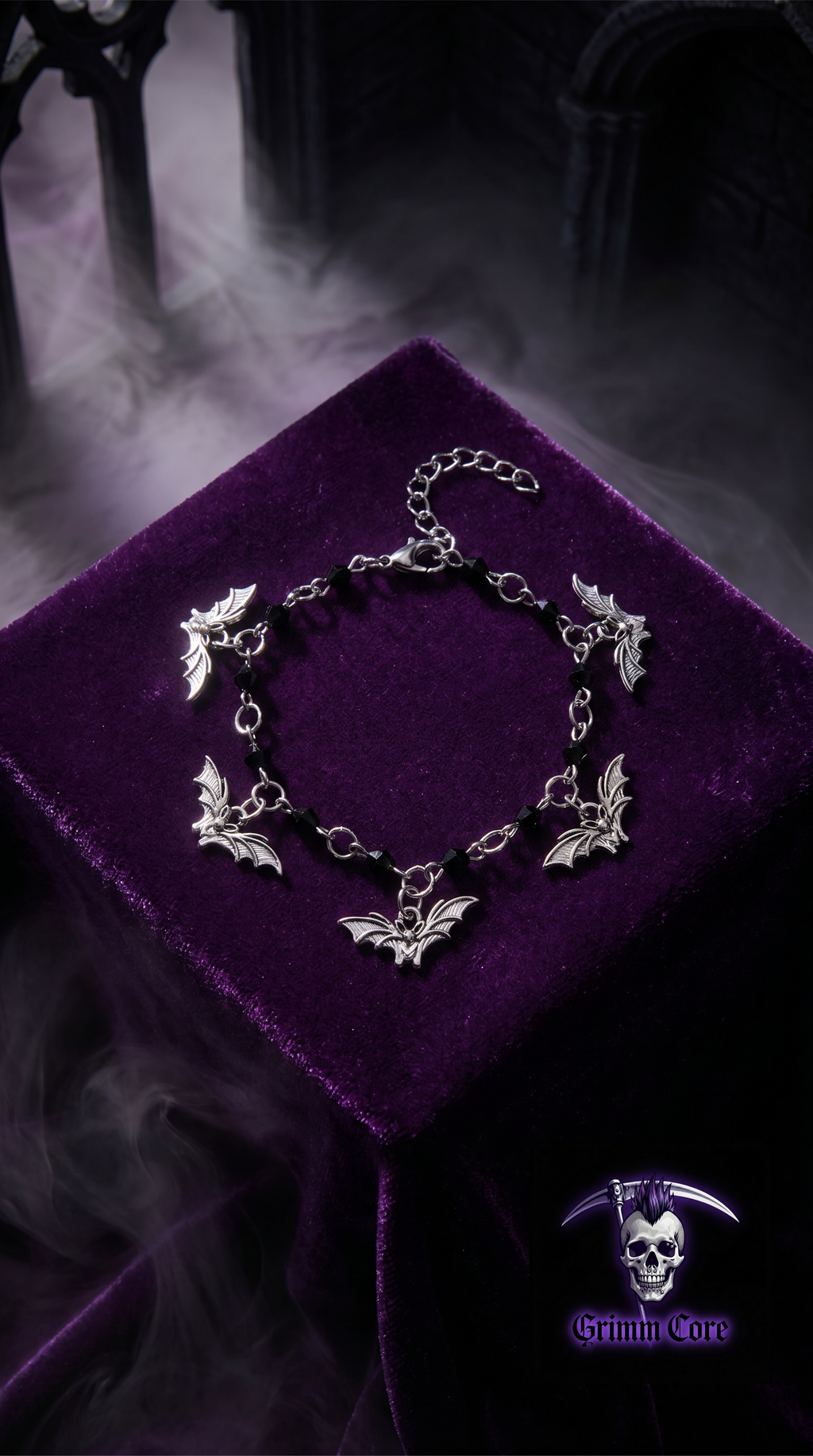 Nocturnal Flight Bat Charm Bracelet