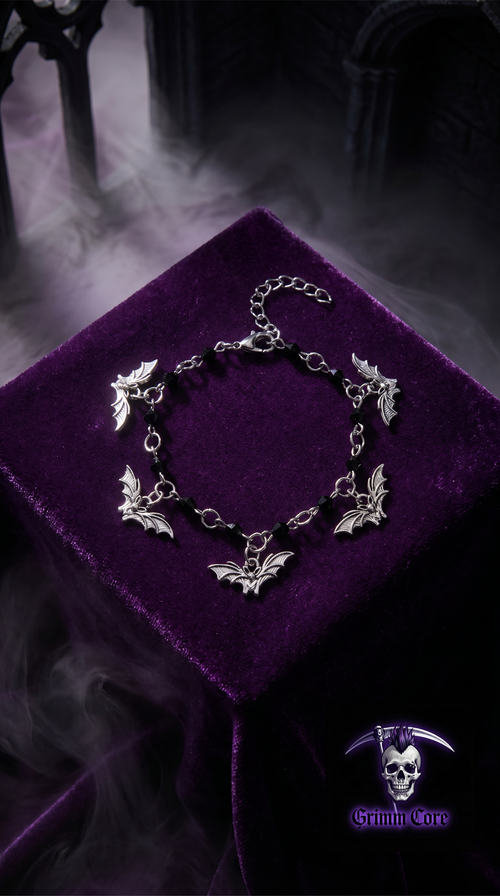 Nocturnal Flight Bat Charm Bracelet