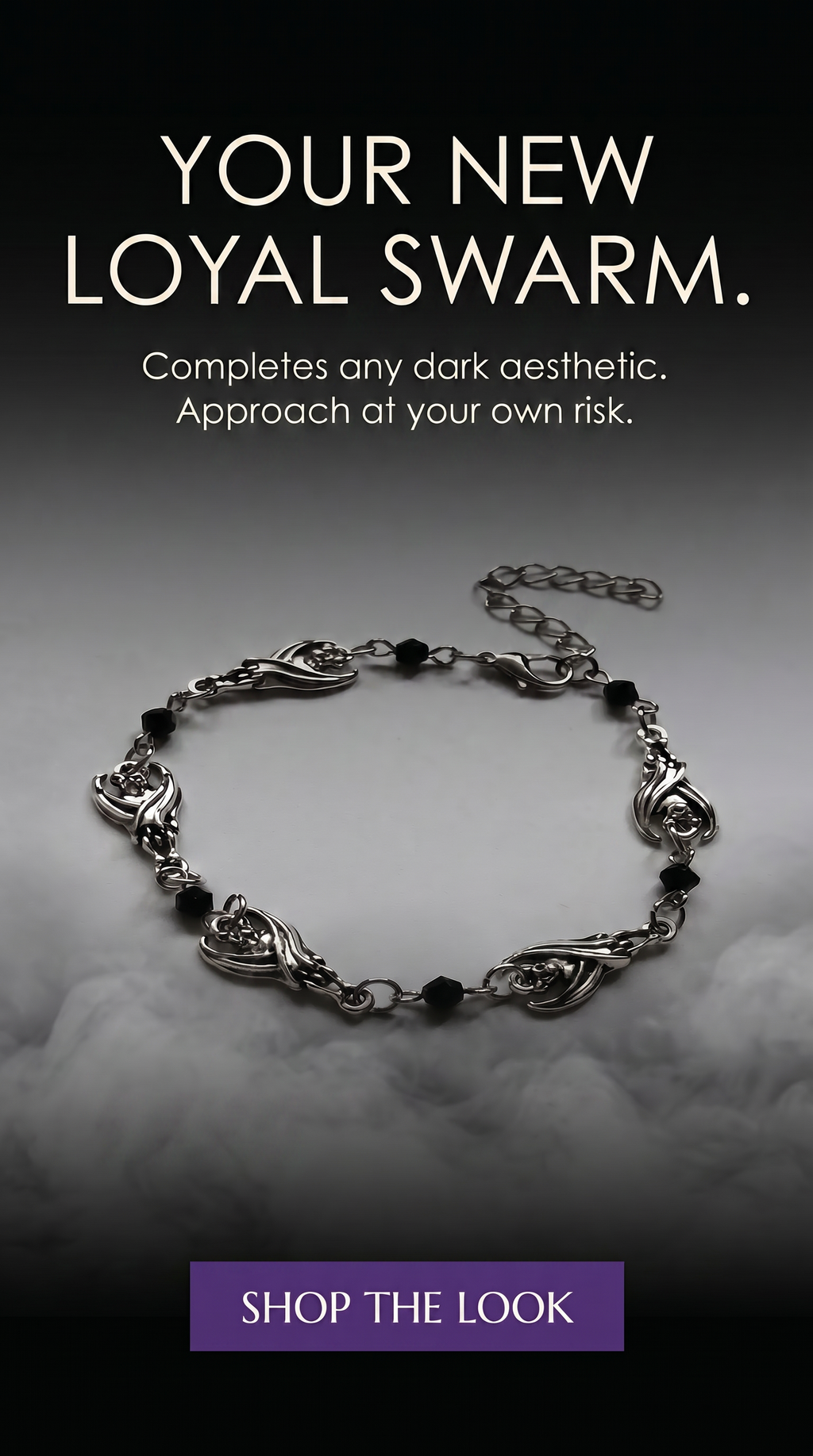 Nocturnal Flight Bat Charm Bracelet