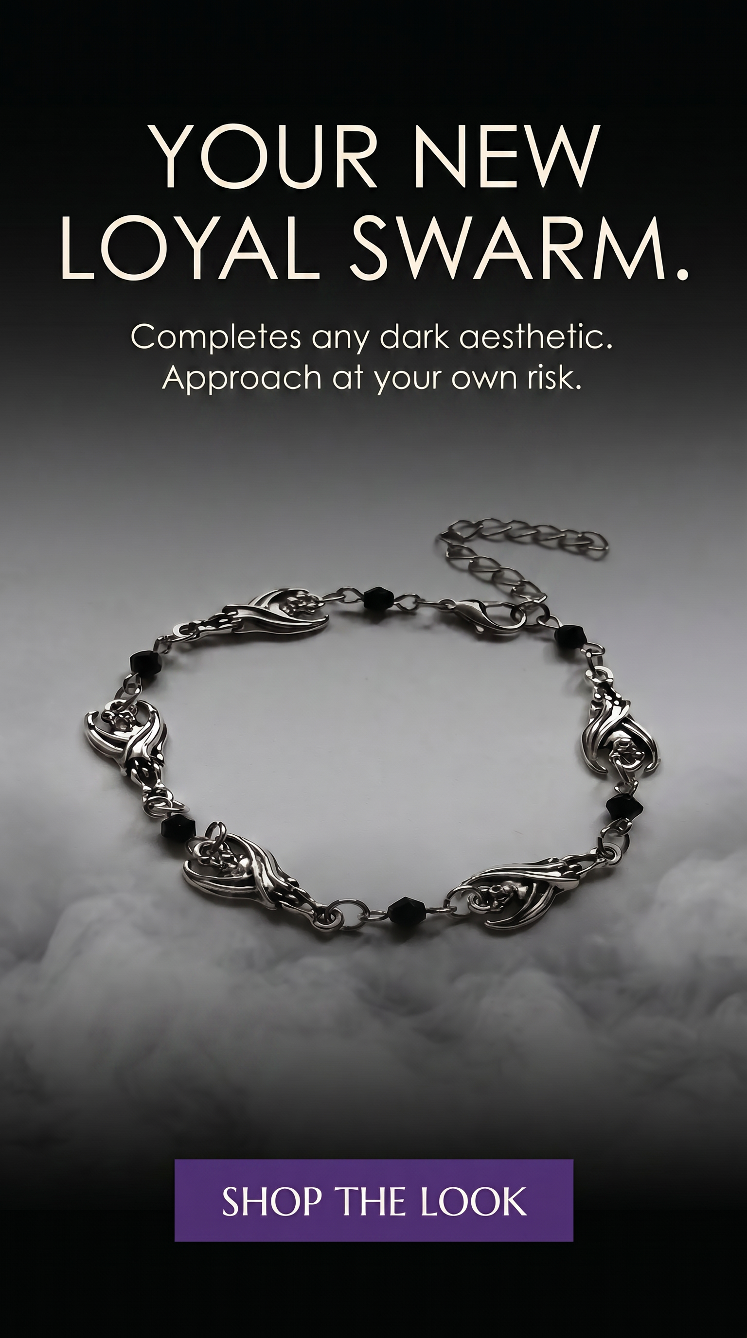 Nocturnal Flight Bat Charm Bracelet