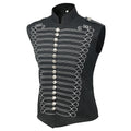 Mens Gothic Punk Vest Vintage Halloween Medieval Steampunk Waistcoat